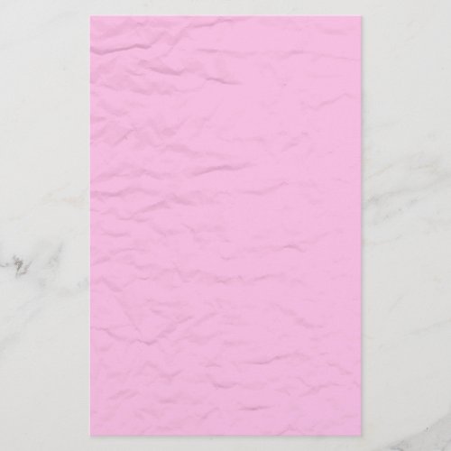 Pink Wrinkled Paper Stationery