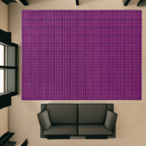 Pink x pattern rows rug