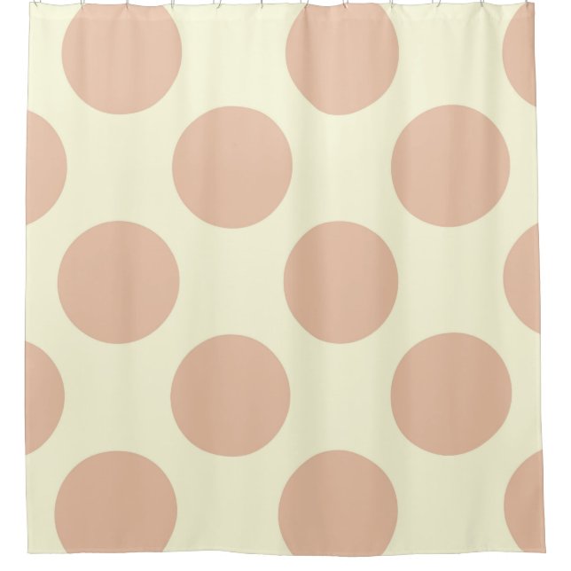 Pink XL Polka Dots Shower Curtain (Front)