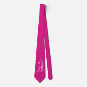 Pink Xmas Party Neck Tie