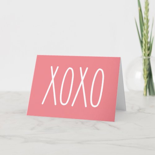 Pink XoXo Friendship Galentines Valentine Holiday Card