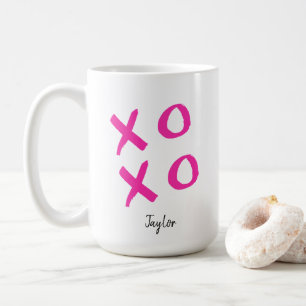 Pink Xoxo Personalized Valentine's Coffee Mug
