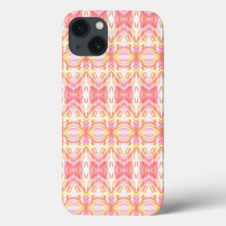 Pink & Yellow Abstract Kaleidope Print Phone Case