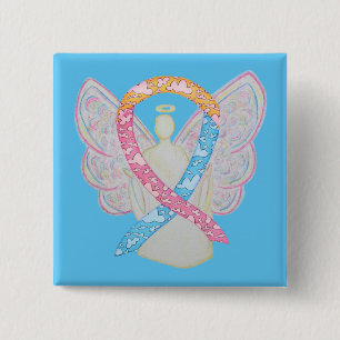 Pink, Yellow, and Blue Clouds CDH Angel Pin