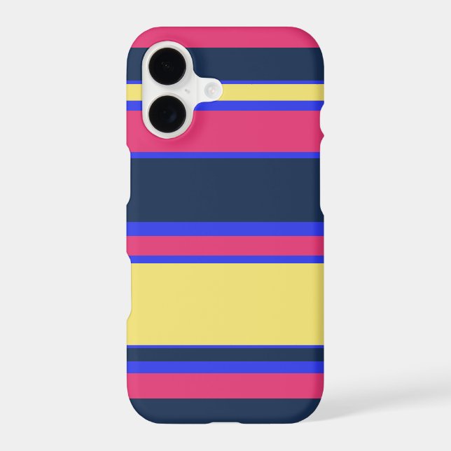 Pink, yellow and blue stripes Case-Mate iPhone case (Back)
