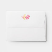 Pink, Yellow, and Green Floral Return Address Envelope (Back (Top Flap))