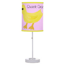 Pink Yellow Baby Ducky Table Lamp