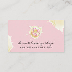 Pink Yellow Bakery Pastry Sweet Cream Business Card