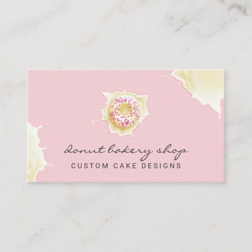 Pink Yellow Bakery Pastry Sweet Cream Business Card