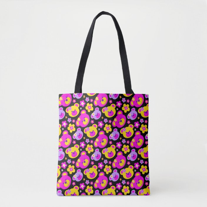 Floral Bearpaw Pink and Yellow Small Travel Bag