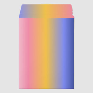 Pink Yellow Blue Gradient Envelope Mailers