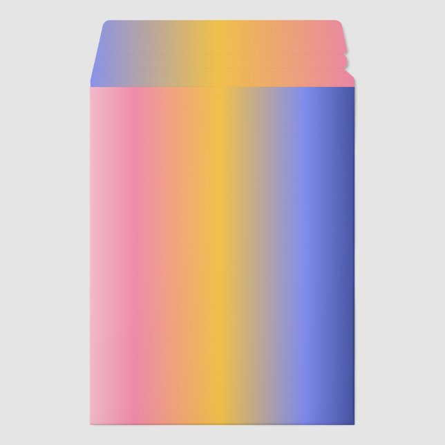 Pink Yellow Blue Gradient Envelope Mailers (Front)