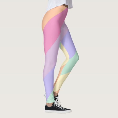 Pink Yellow Blue Green Purple Womens Colorful Leggings