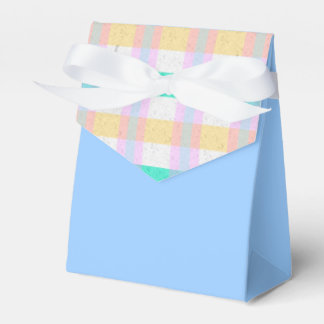 Pink Yellow Blue Turquoise Purple Plaid Pattern Favor Boxes