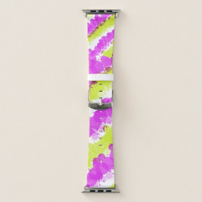 Pink & Yellow Bright Splatter Apple Watch Band (Band)