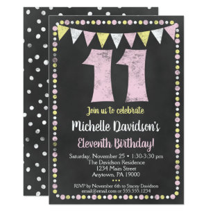 11th birthday invitations zazzle 11th birthday invitation wording