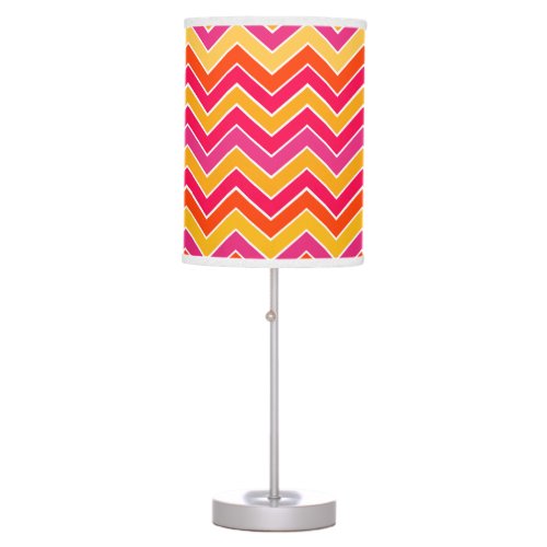 Pink yellow chevron zigzag pattern lamp shade