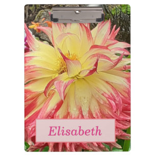 Pink & Yellow Dahlia Clipboard