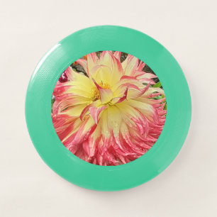 Pink & Yellow Dahlia Wham-O Frisbee