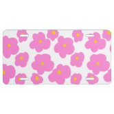 Pastel flowers and butterflies license plate | Zazzle