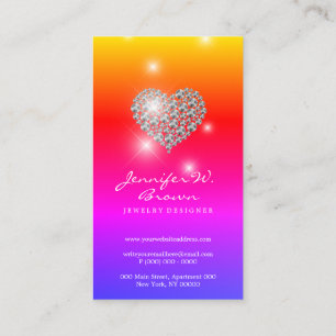 Pink Yellow Diamonds gems jewelry luxury Business Card
