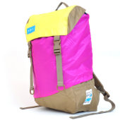 Pink & Yellow Discover Pack Backpack (Back Right)