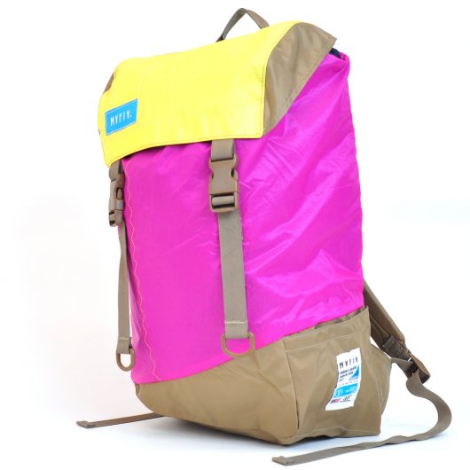 Pink & Yellow Discover Pack Backpack (Back Right)