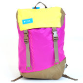 Pink & Yellow Discover Pack Backpack (Back)