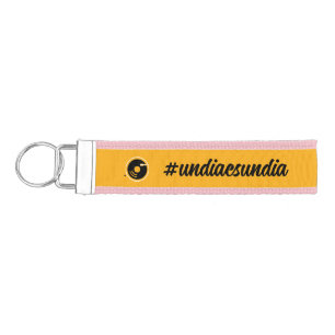 Pink & Yellow - Festival Wedding #undiaesundia Wrist Keychain