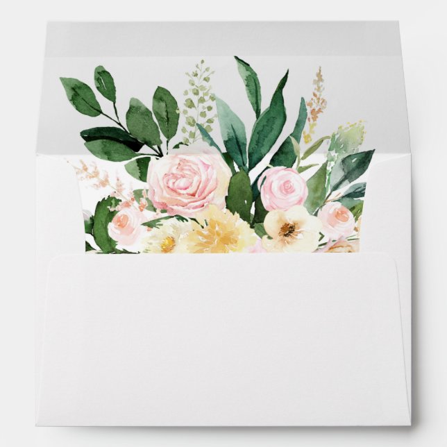 Pink & Yellow Floral 3 Envelope (Back (Bottom))