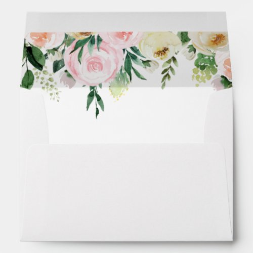 Pink  Yellow Floral Envelope