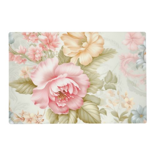 Pink Yellow Floral Placemat