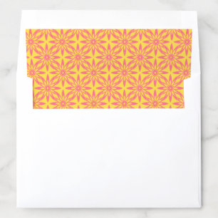 Pink Yellow Flower Seamless Pattern Envelope Liner