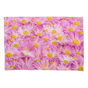Pink Yellow Flowers Seamless Background Pillow Case