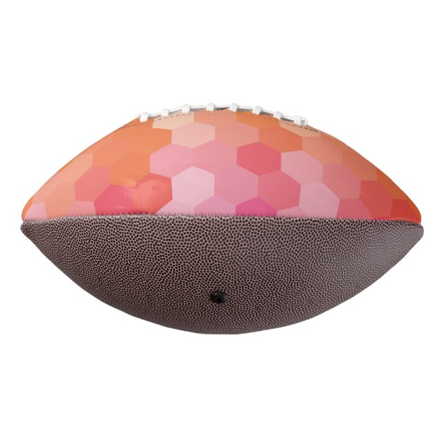 Pink & Yellow Geometric Hexagon Football – Modern  (Rotated 270)