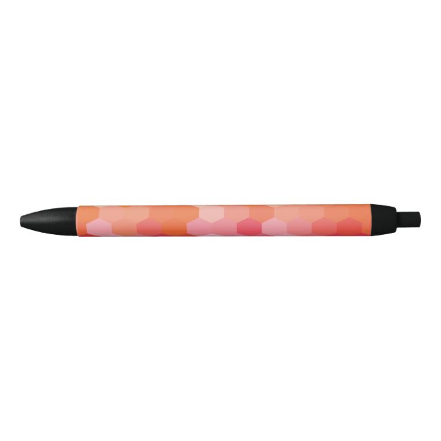 Pink Yellow Geometric Hexagon Pen | Trendy Modern  (Front)