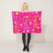 Pink yellow girls name Amelia flower blanket