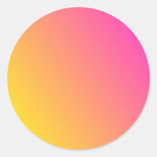 Pink yellow gradient blank template Sticker