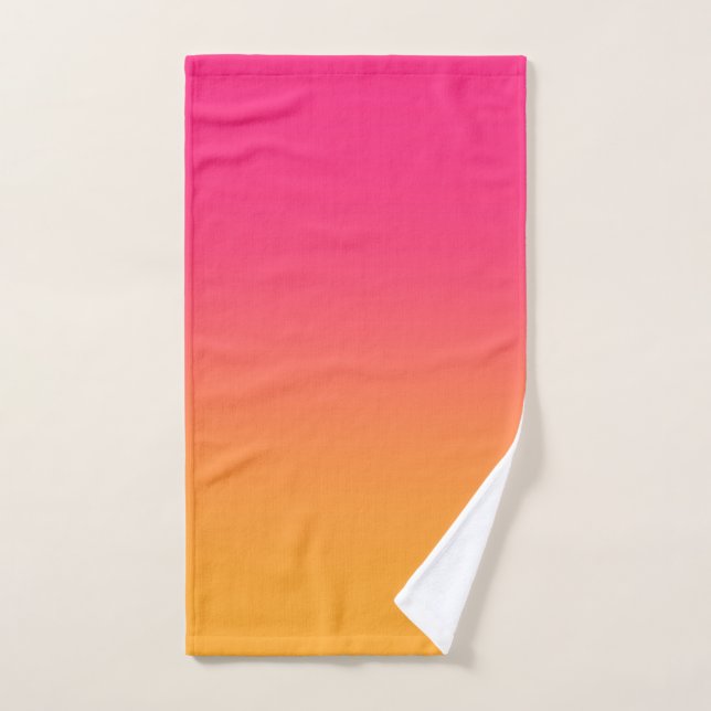 Pink Yellow Gradient Hand Towel (Hand Towel)