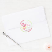 Pink, Yellow, Green, and White Floral 1.5" Sticker (Envelope)