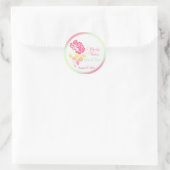 Pink, Yellow, Green, and White Floral 1.5" Sticker (Bag)