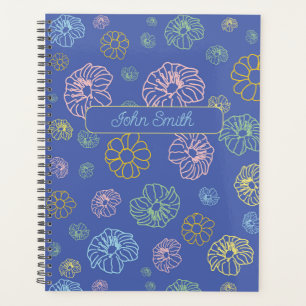 Pink, Yellow, Green, Blue Flowers_ Floral Pattern Planner