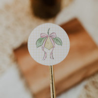 Pink & Yellow Lemon Bow Baby Shower
