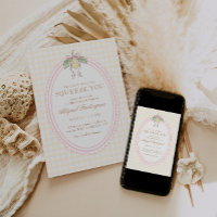Pink & Yellow Lemon Bow Baby Shower