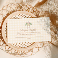 Pink & Yellow Lemon Bow Diaper Raffle