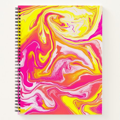 Pink  Yellow Liquid Art Journal