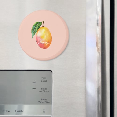 Pink Yellow Mango Fruit Magnet