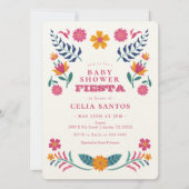 Pink Yellow Mexican Fiesta Baby Shower Invitation (Front)