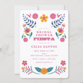 Pink Yellow Mexican Fiesta Bridal Shower Invitation (Front)
