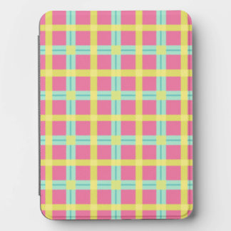 Pink, Yellow & Mint Plaid Kindle Cover | Colorful 